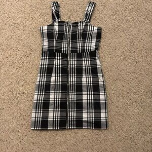 Forever 21 Black and White Plaid minidress/jumper